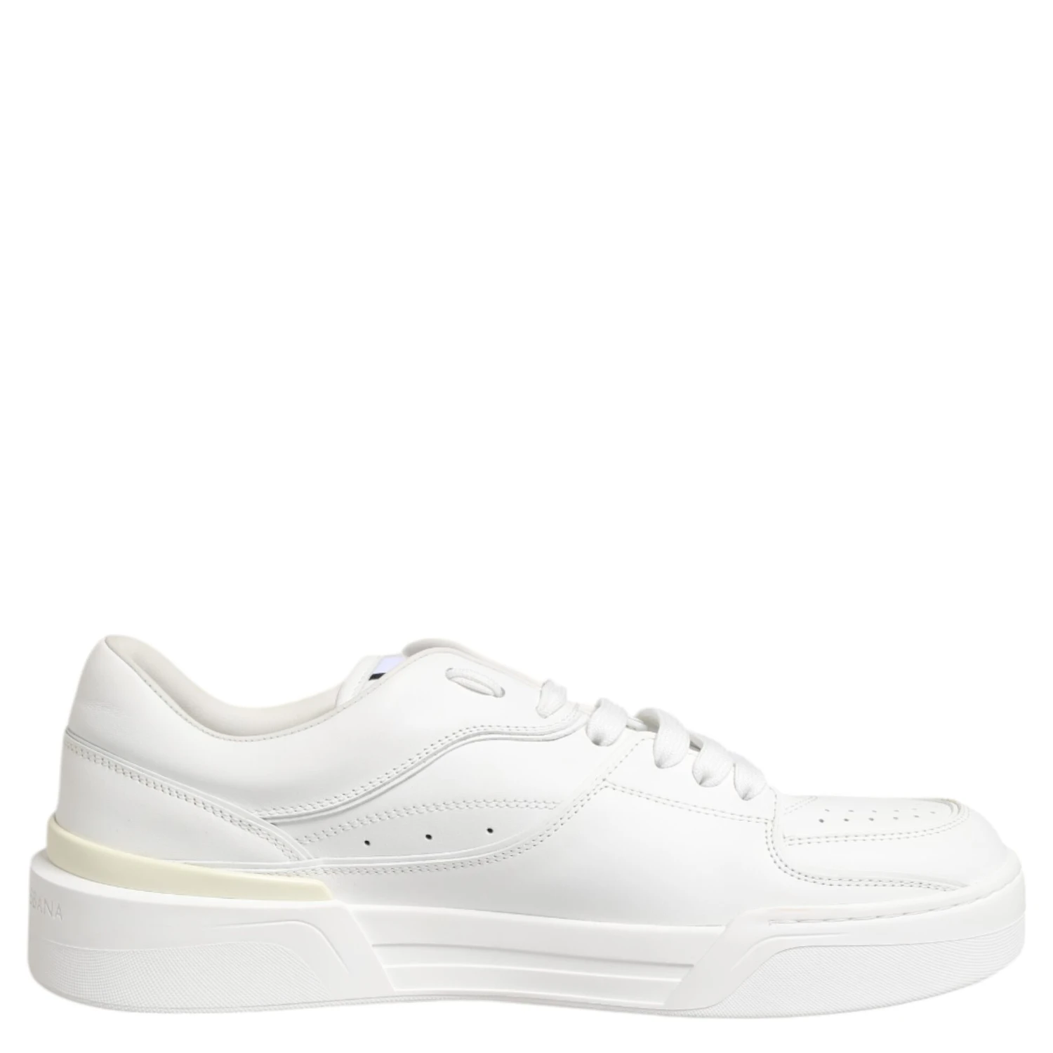 White Miami Leather Low Top Sneakers Shoes