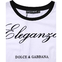 White Eleganza Cotton Crew Neck Tee T-shirt