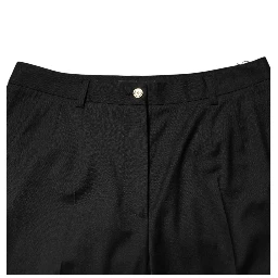 Black Polyester Tapered Women Trouser Pants
