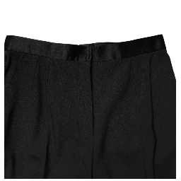 Black Wool HighWaist Tapered Trouser Pants