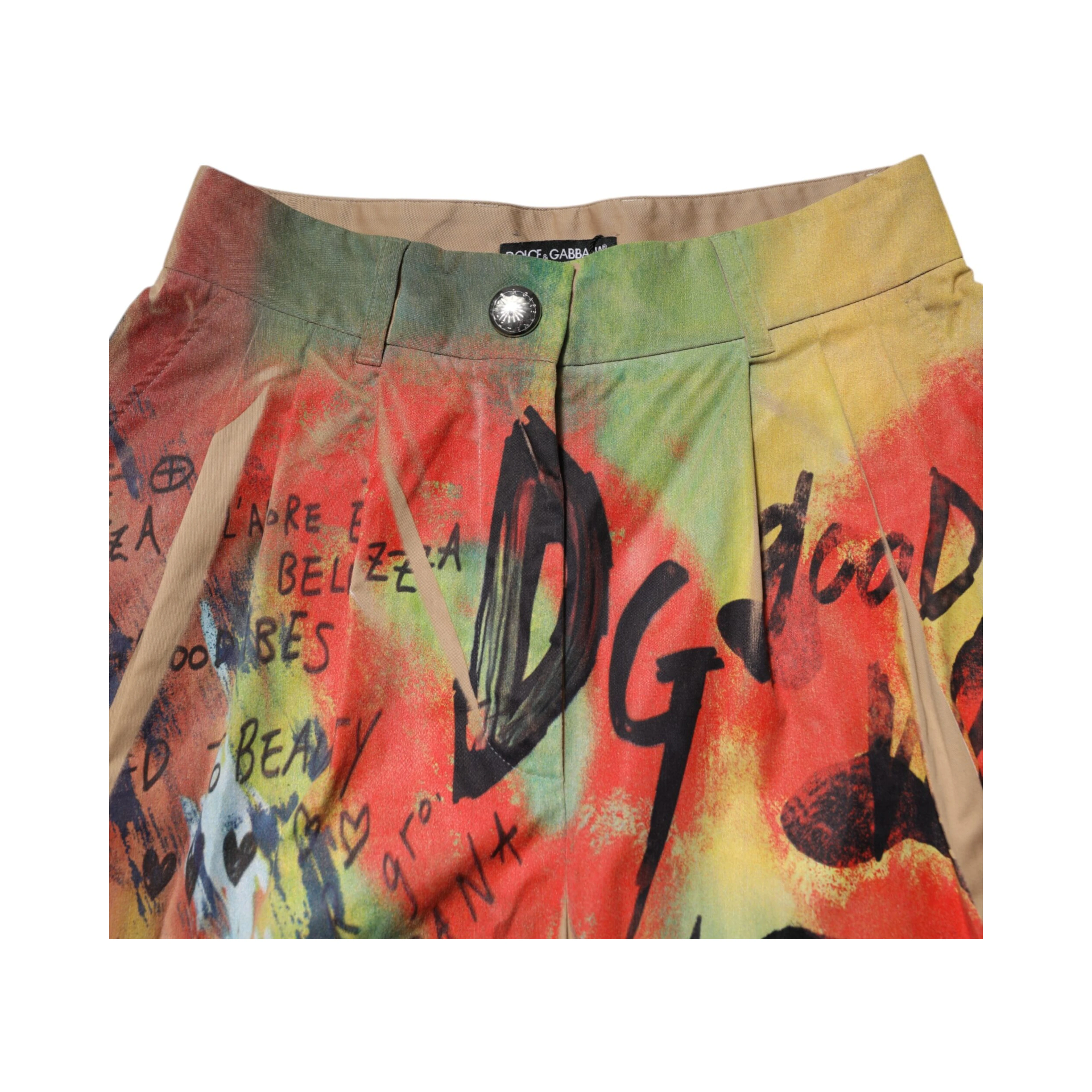 Multicolor High Waist Cargo Trouser Pants