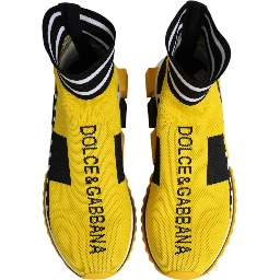 Yellow Black Sorrento Socks Sneakers Shoes