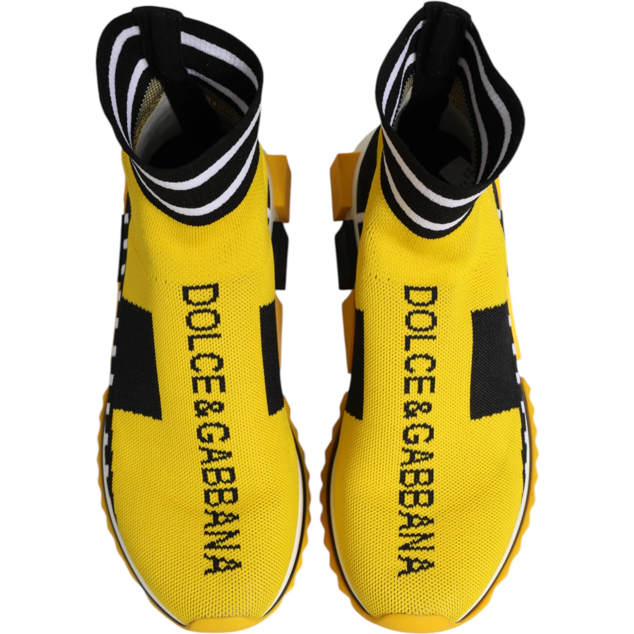 Yellow Black Sorrento Socks Sneakers Shoes