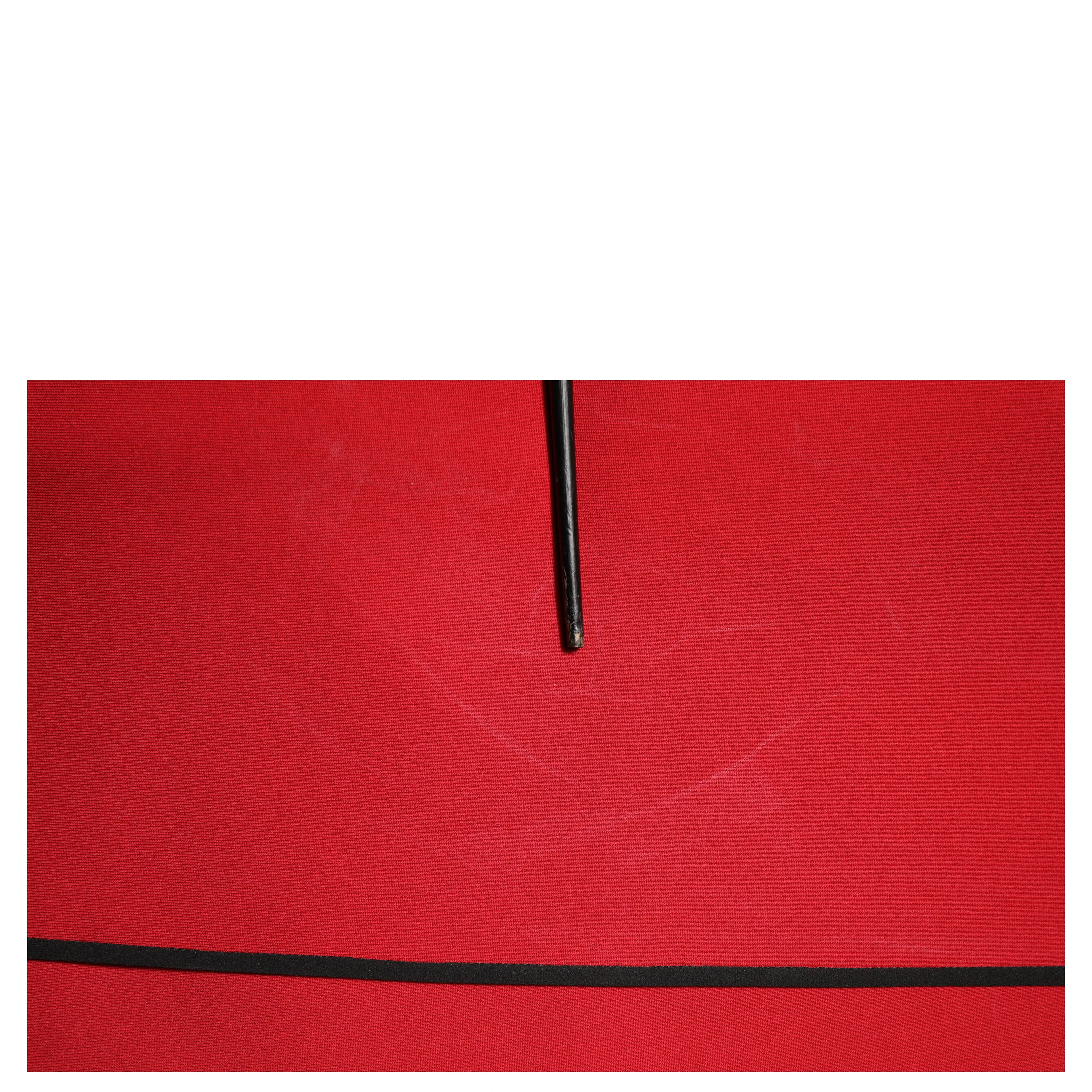 Red Viscose Stretch Slit Sheath Midi Dress