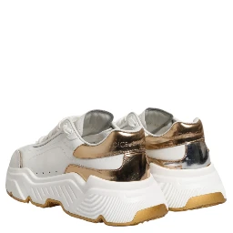 White Gold DAYMASTER Leather Sneakers Shoes