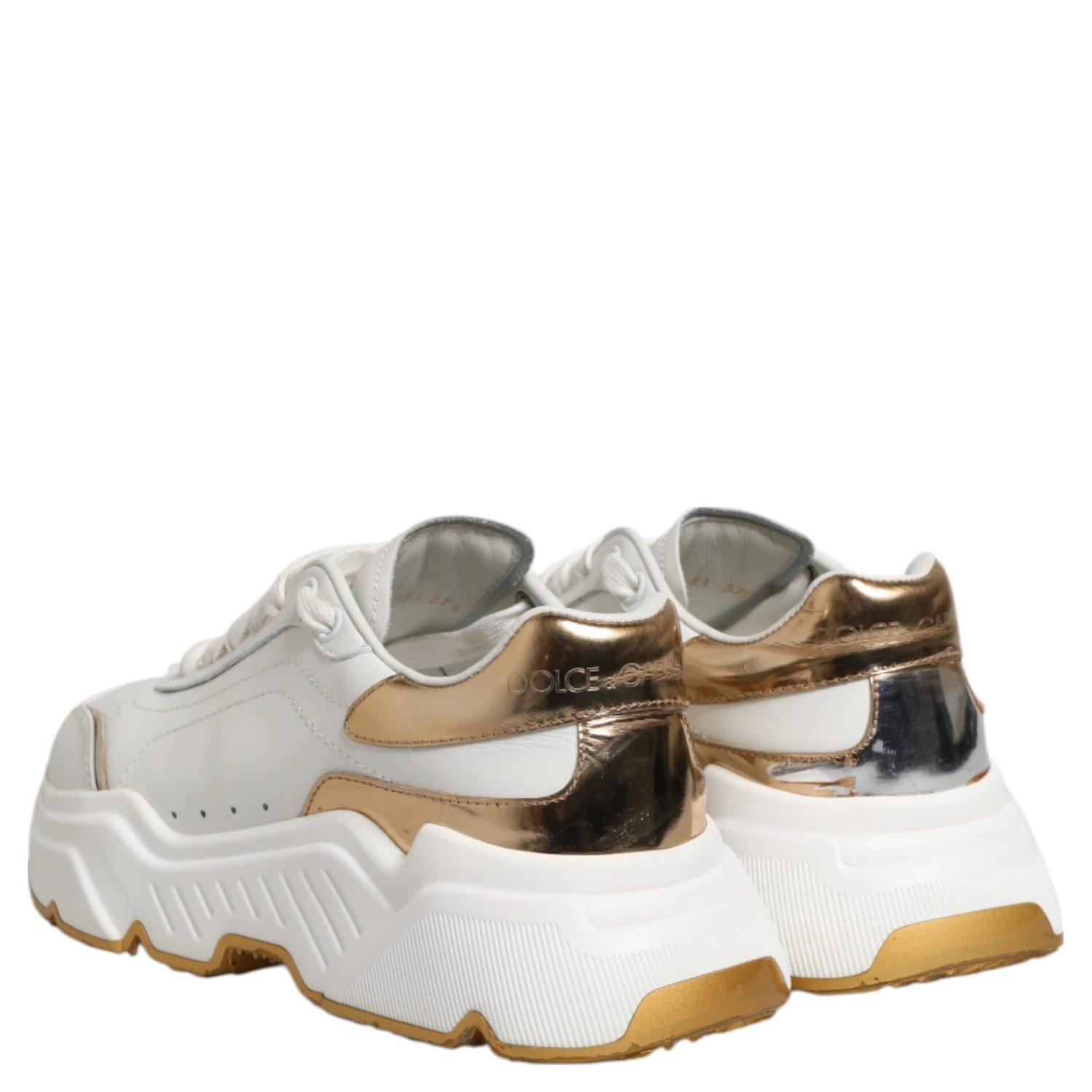White Gold DAYMASTER Leather Sneakers Shoes