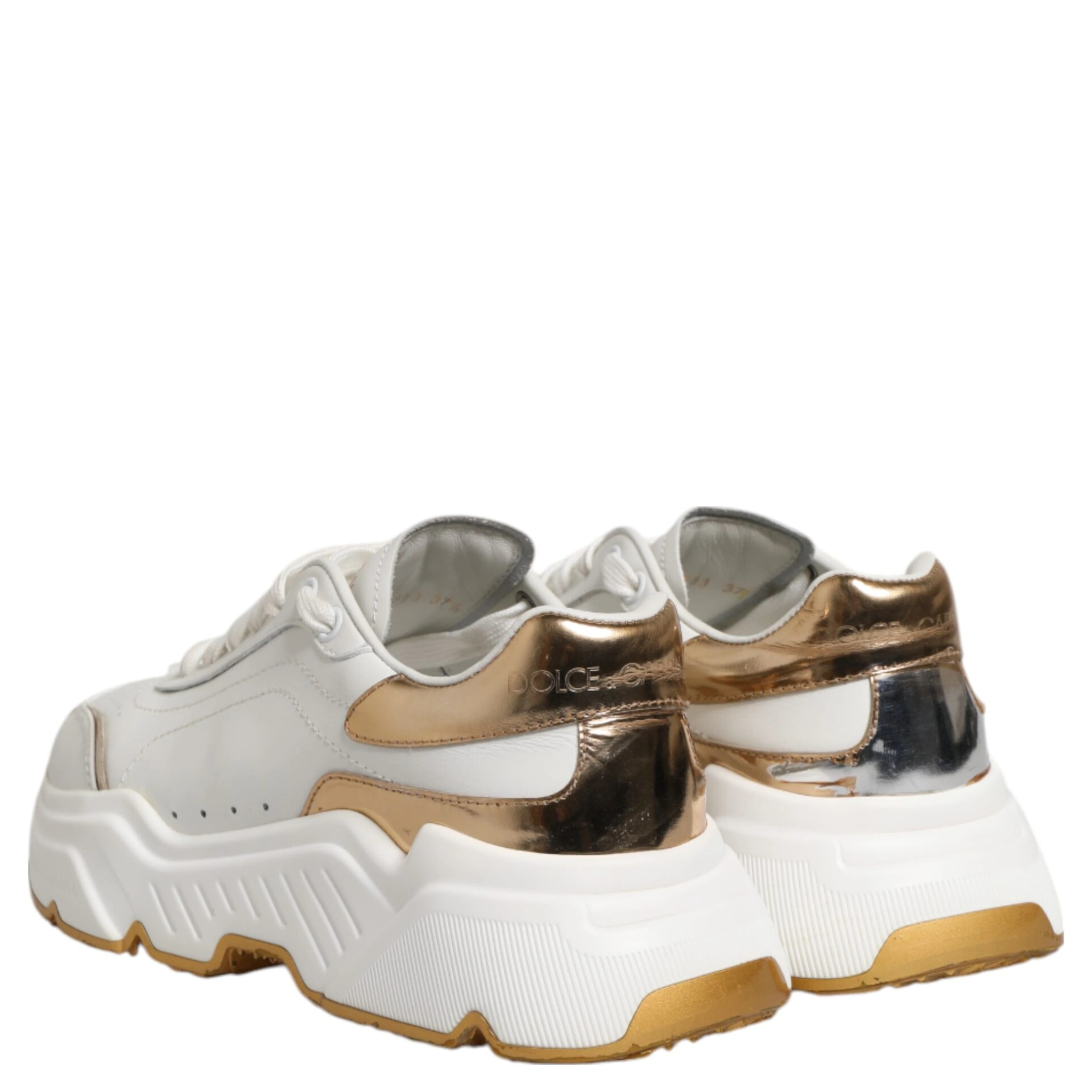 White Gold DAYMASTER Leather Sneakers Shoes