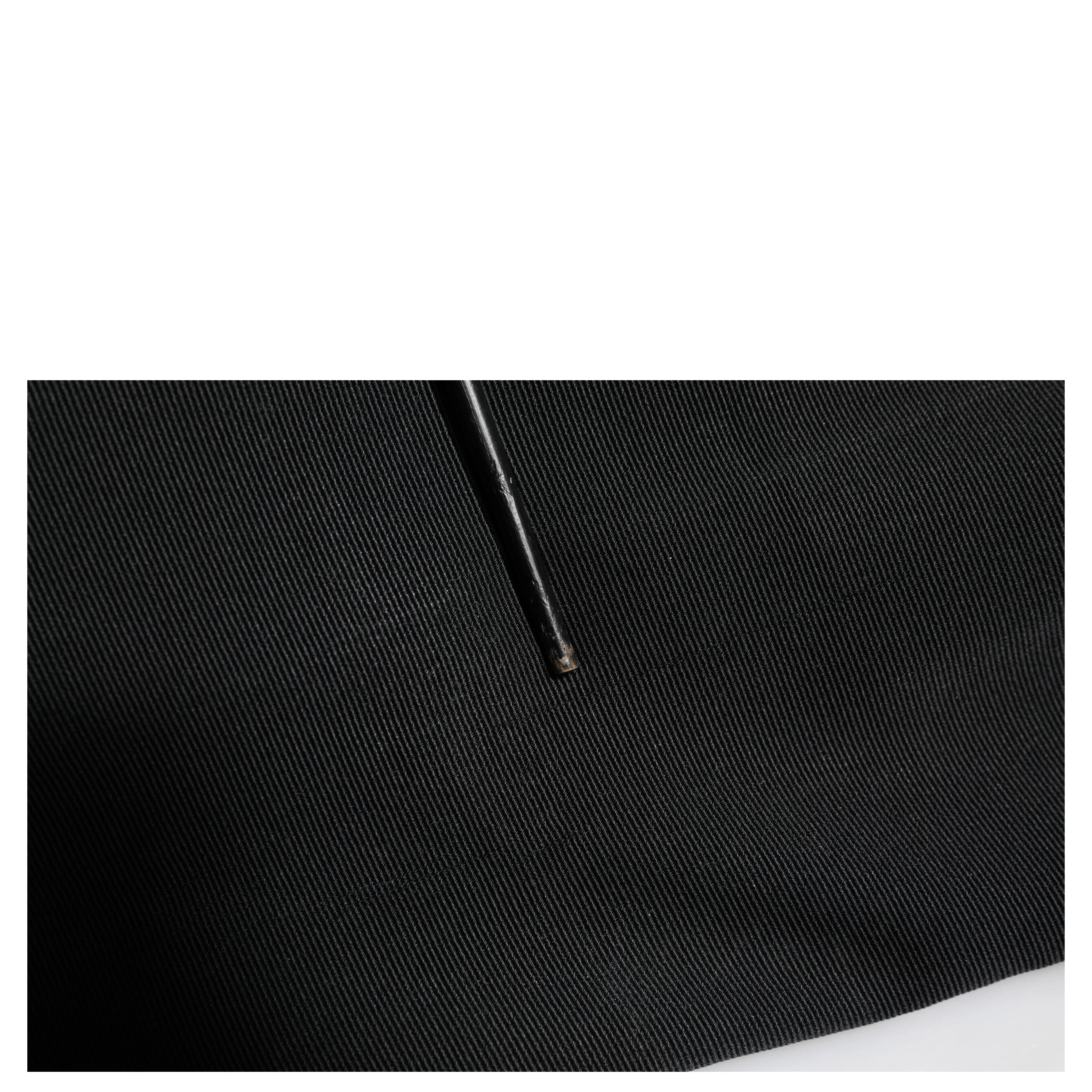 Black Acetate HighWaist Tapered Trouser Pants