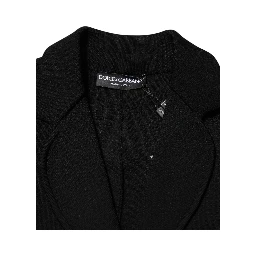 Black Viscose Single Breasted Blazer Jacket