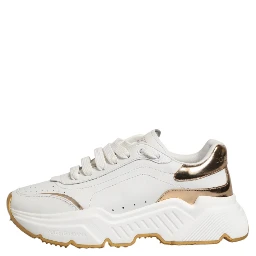 White Gold DAYMASTER Leather Sneakers Shoes