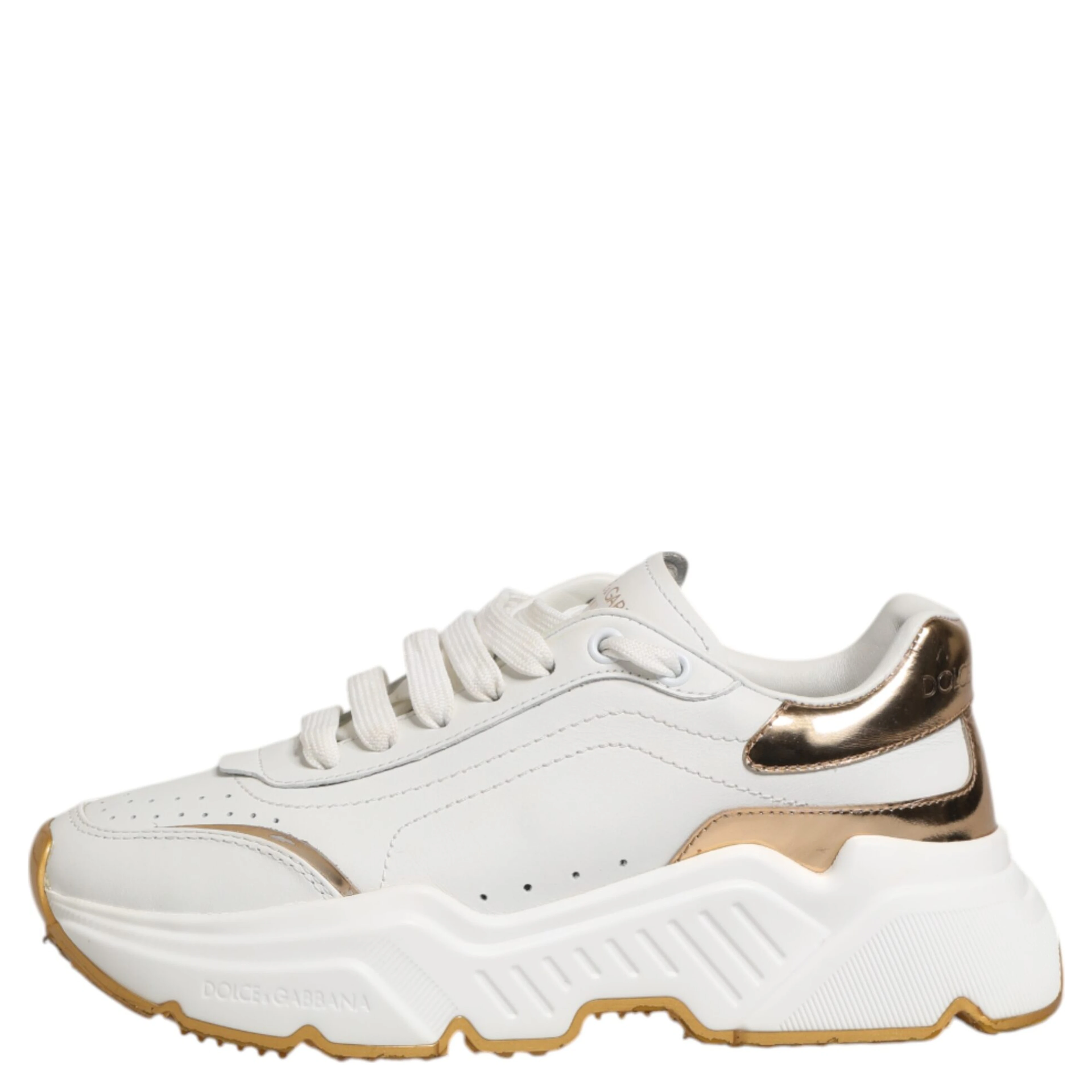 White Gold DAYMASTER Leather Sneakers Shoes