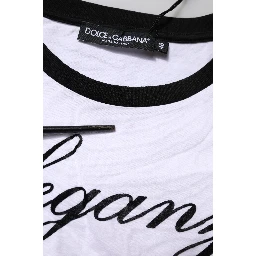 White Eleganza Cotton Crew Neck Tee T-shirt