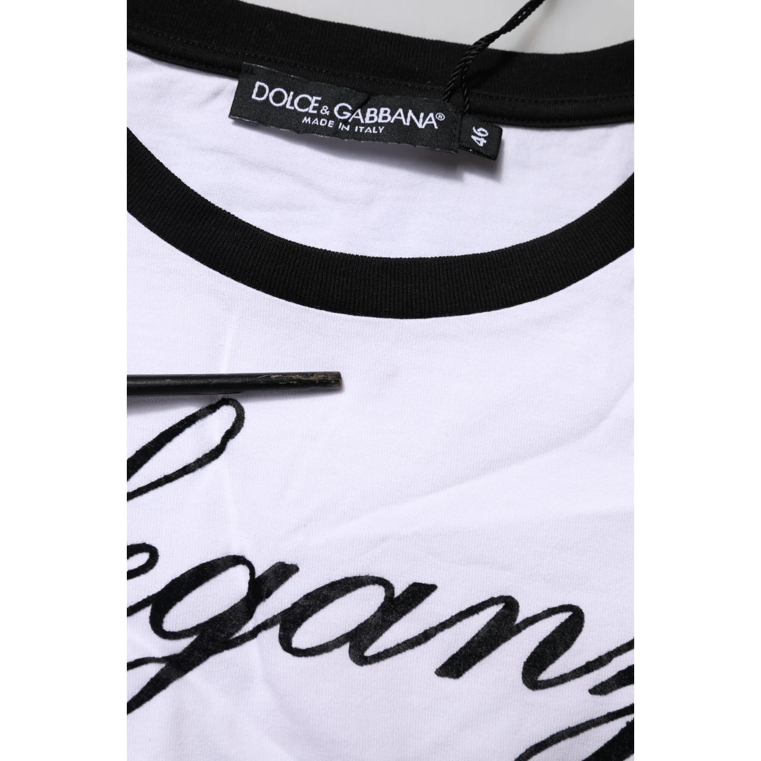White Eleganza Cotton Crew Neck Tee T-shirt