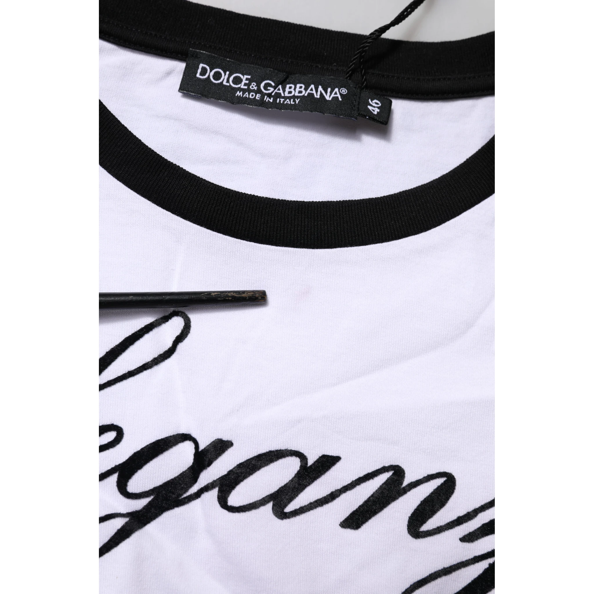 White Eleganza Cotton Crew Neck Tee T-shirt