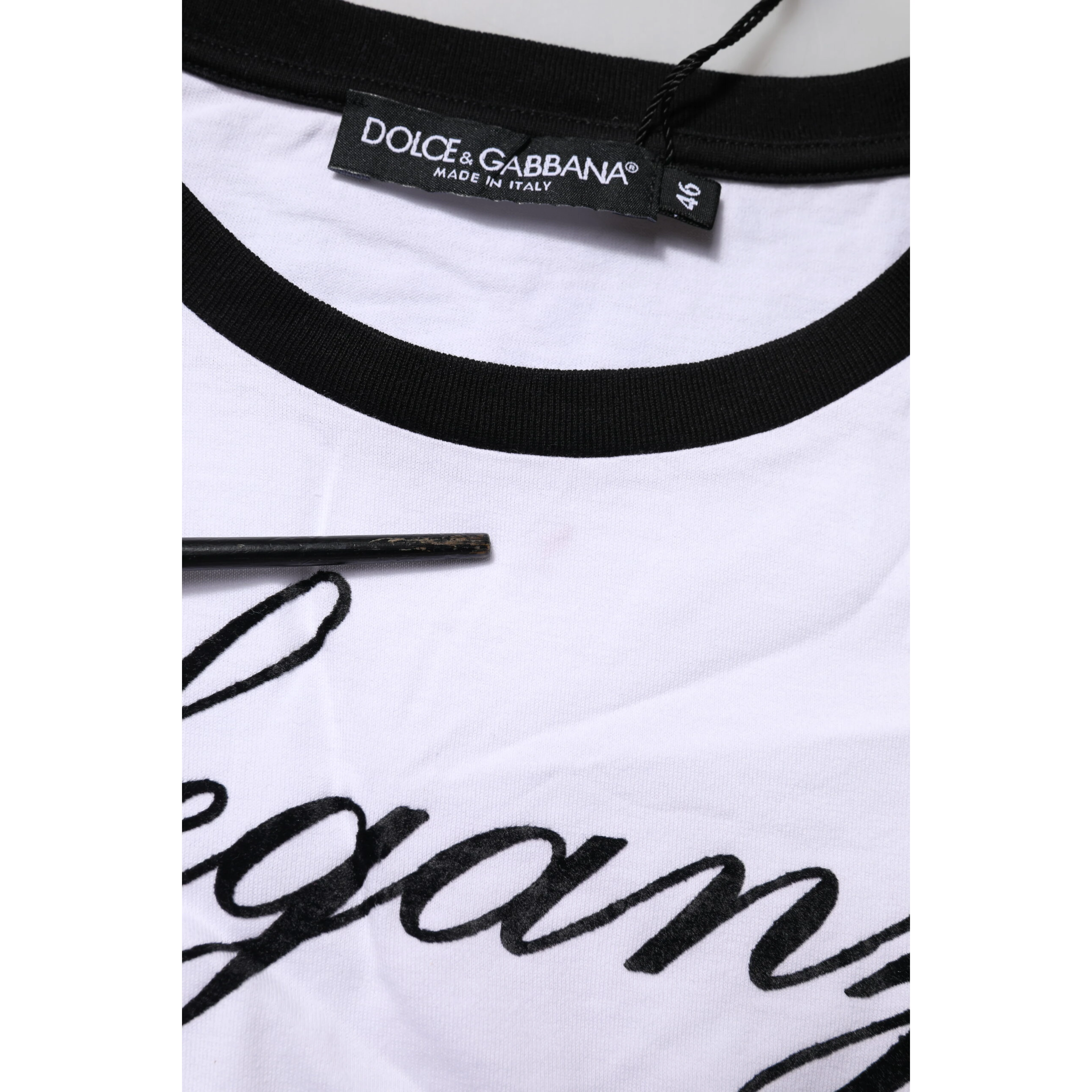 White Eleganza Cotton Crew Neck Tee T-shirt