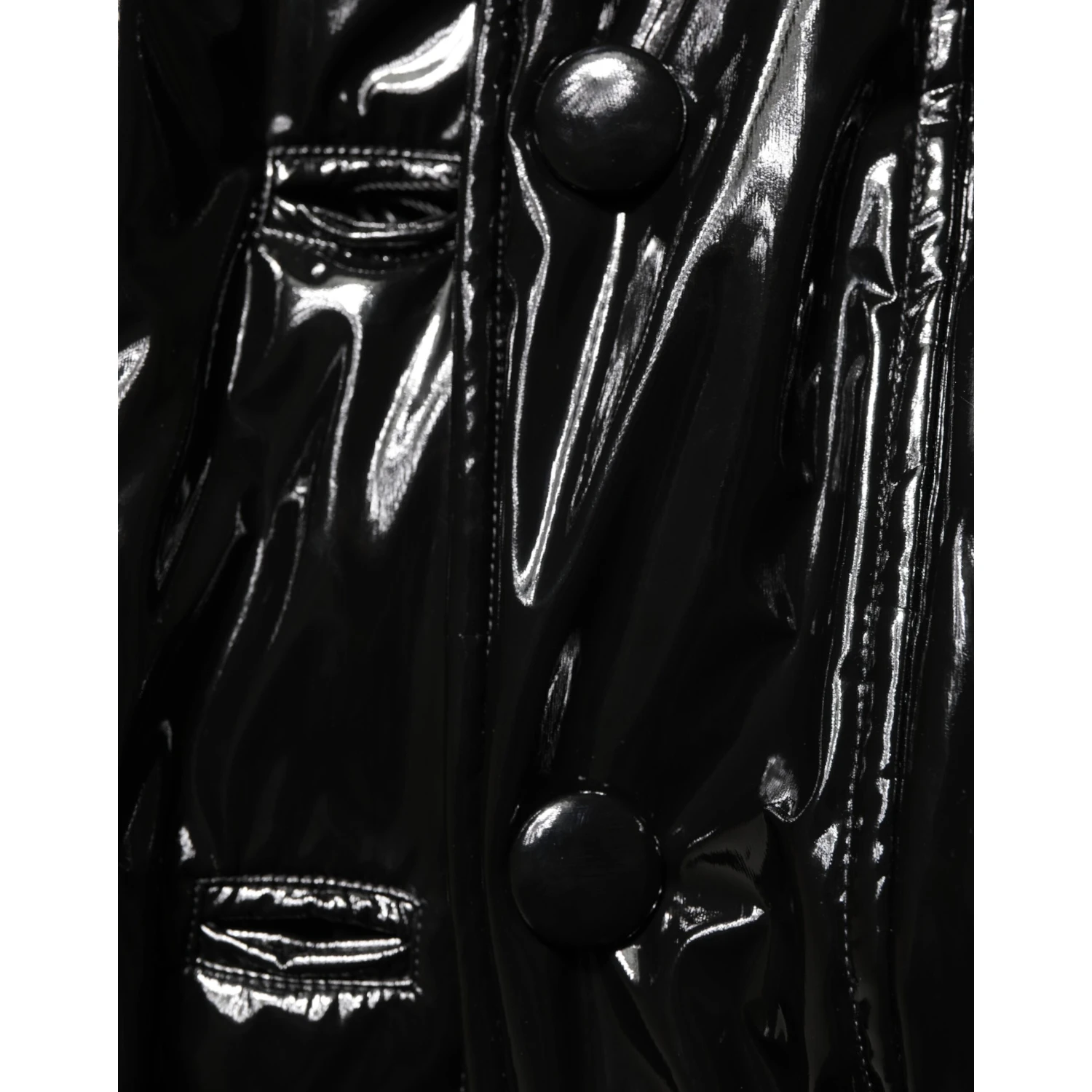 Polyester Black Quilted Puffer Coat  Jacket