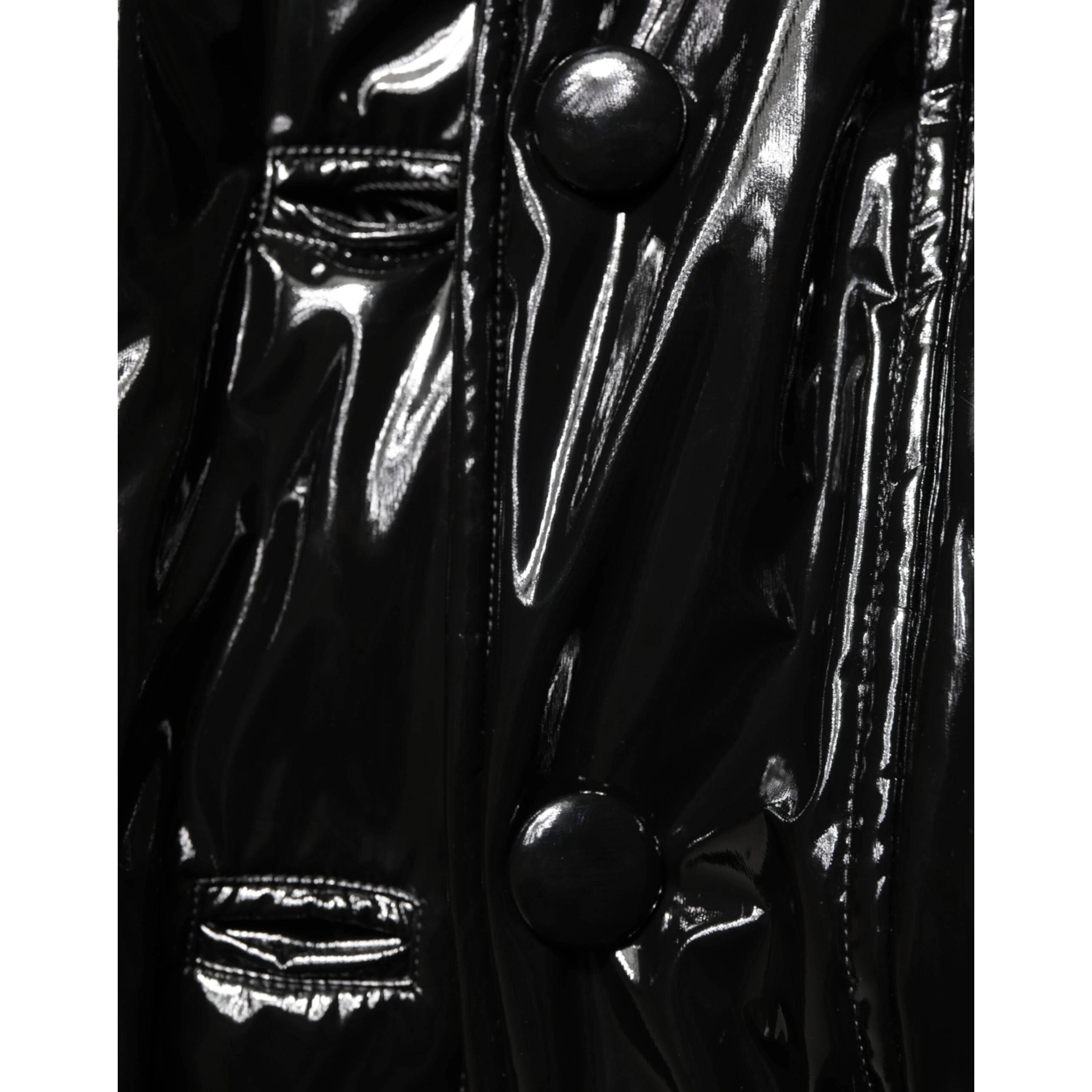 Polyester Black Quilted Puffer Coat  Jacket