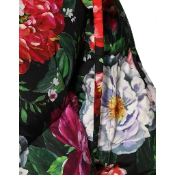 Multicolor Floral Hooded Puffer Coat Jacket