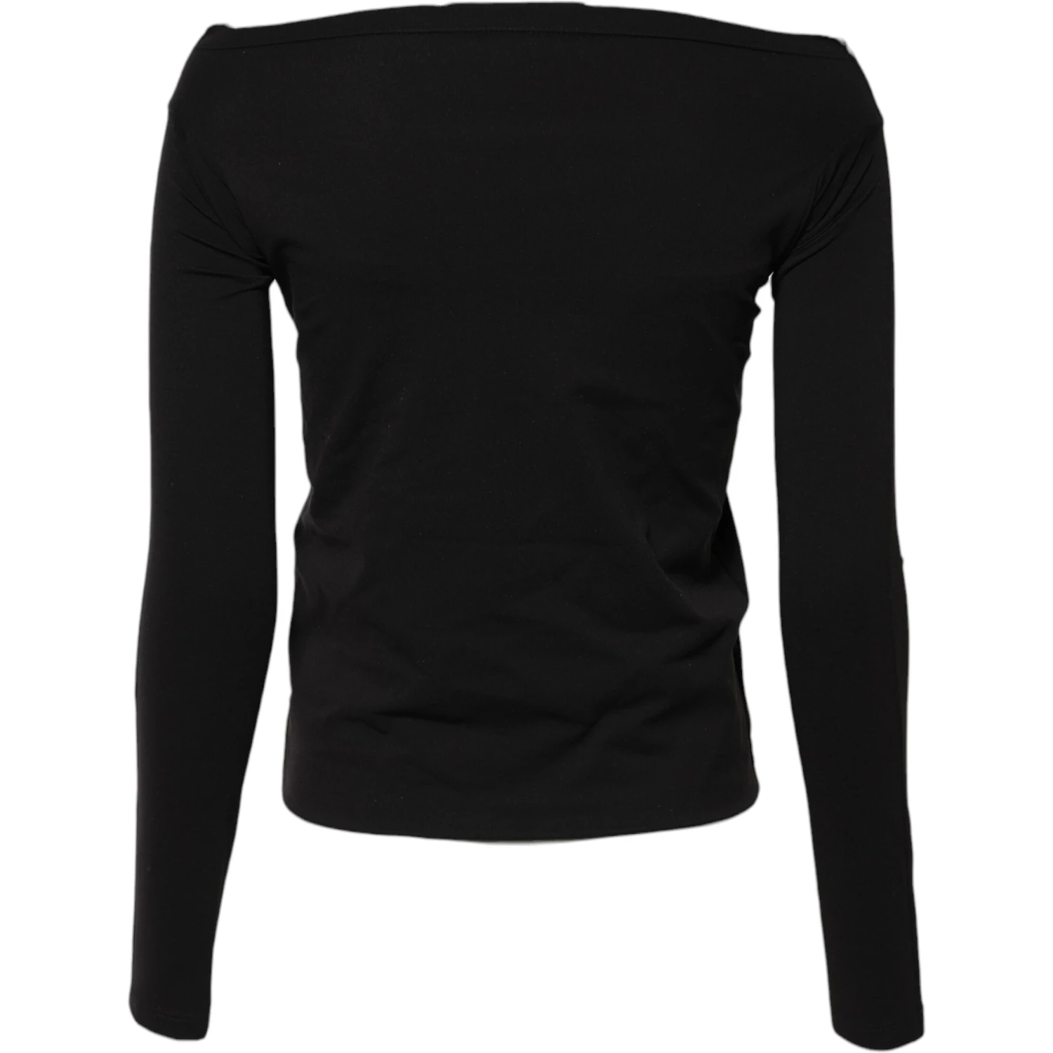 Black Wool Shrug Crew Neck Pullover Sweater