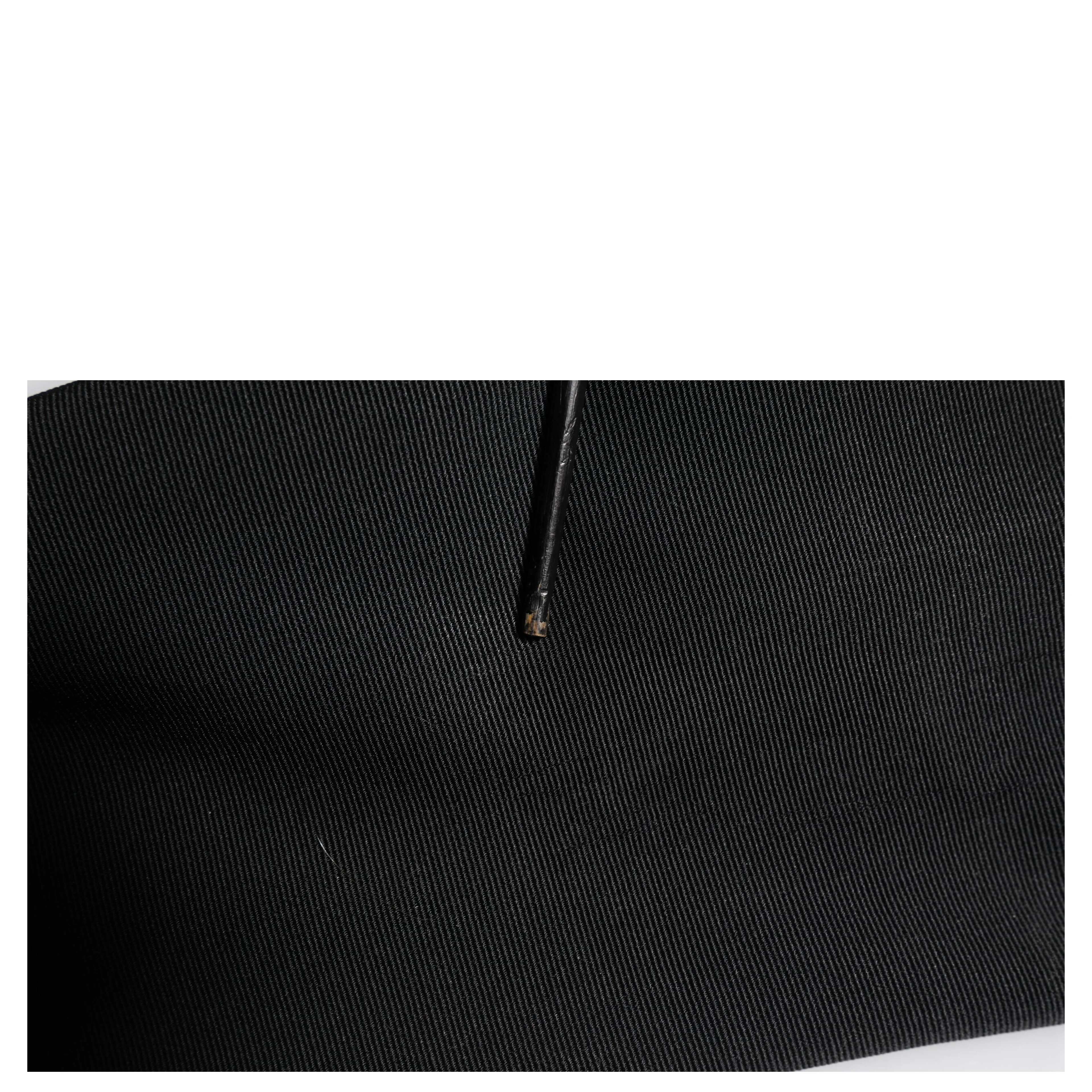 Black Acetate HighWaist Tapered Trouser Pants