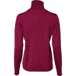 Fuchsia Wool Long Sleeves Turtleneck Sweater
