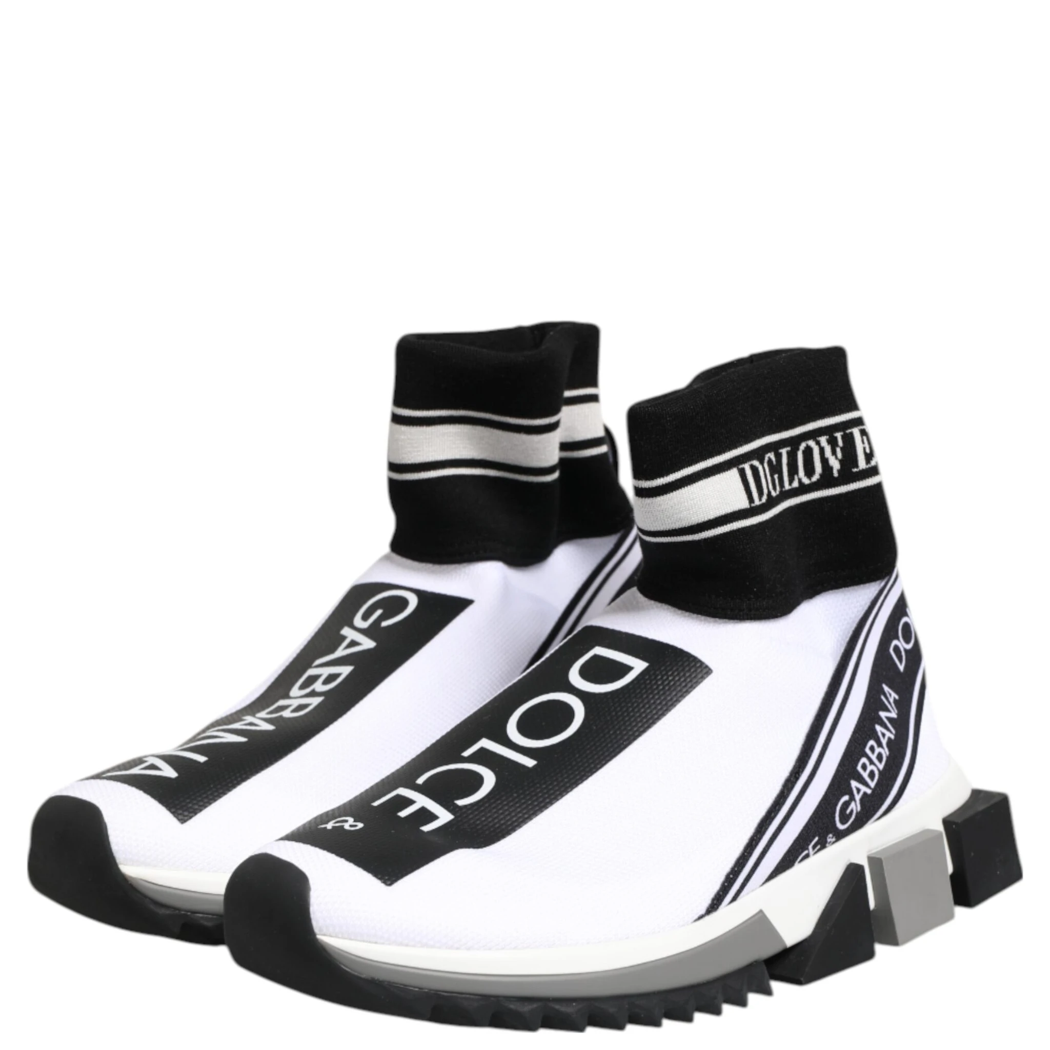 White Black Sorrento Socks Sneakers Shoes