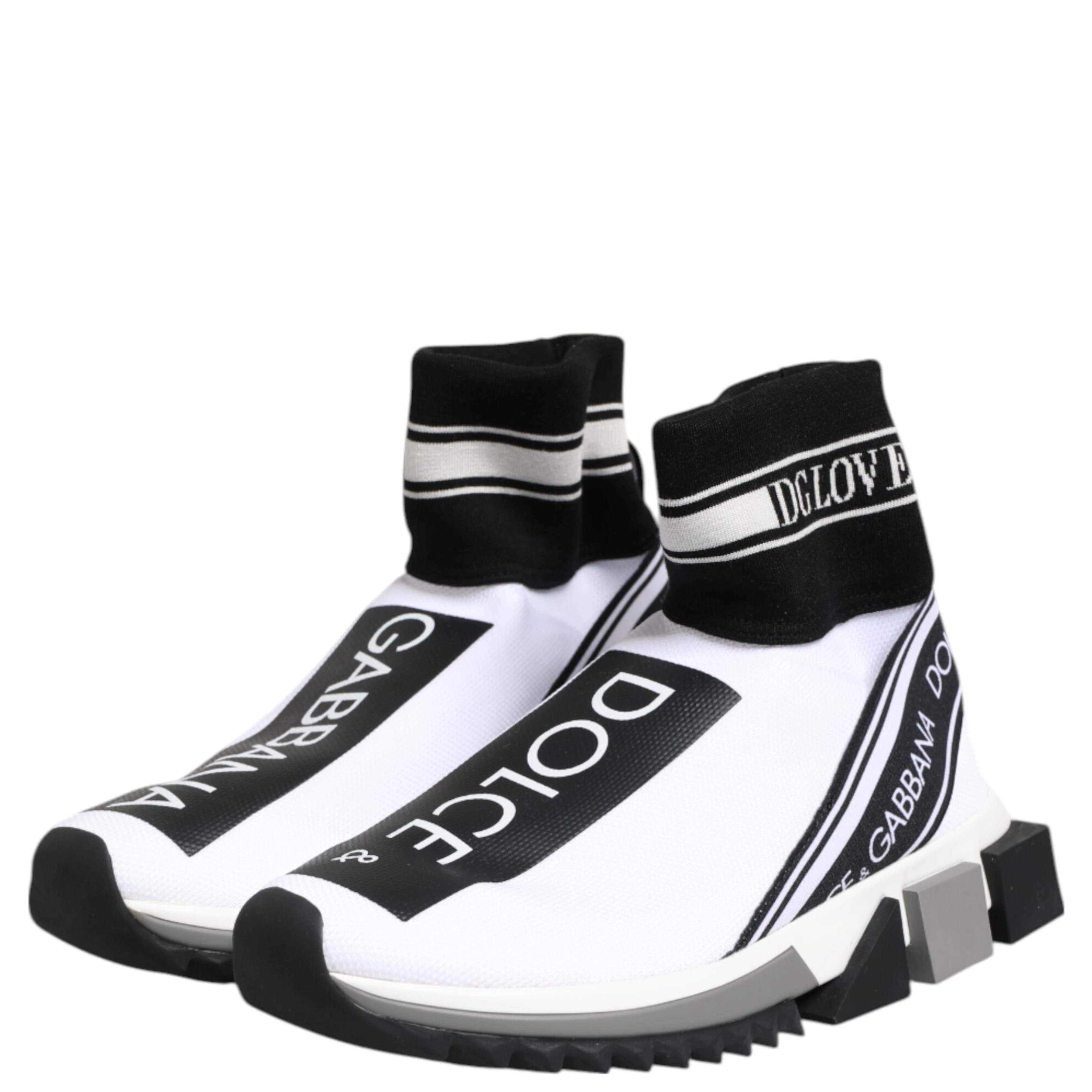 White Black Sorrento Socks Sneakers Shoes