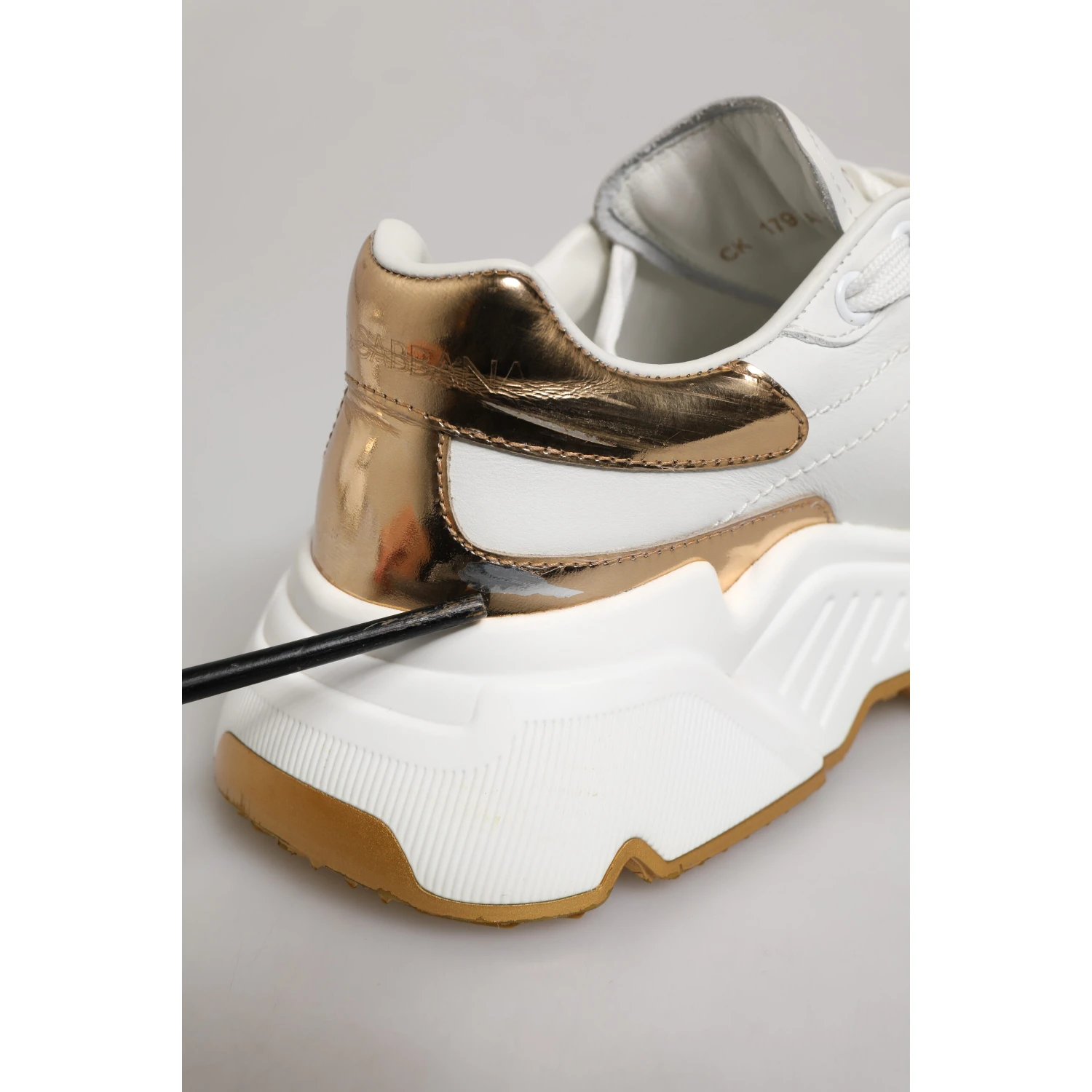 White Gold DAYMASTER Leather Sneakers Shoes