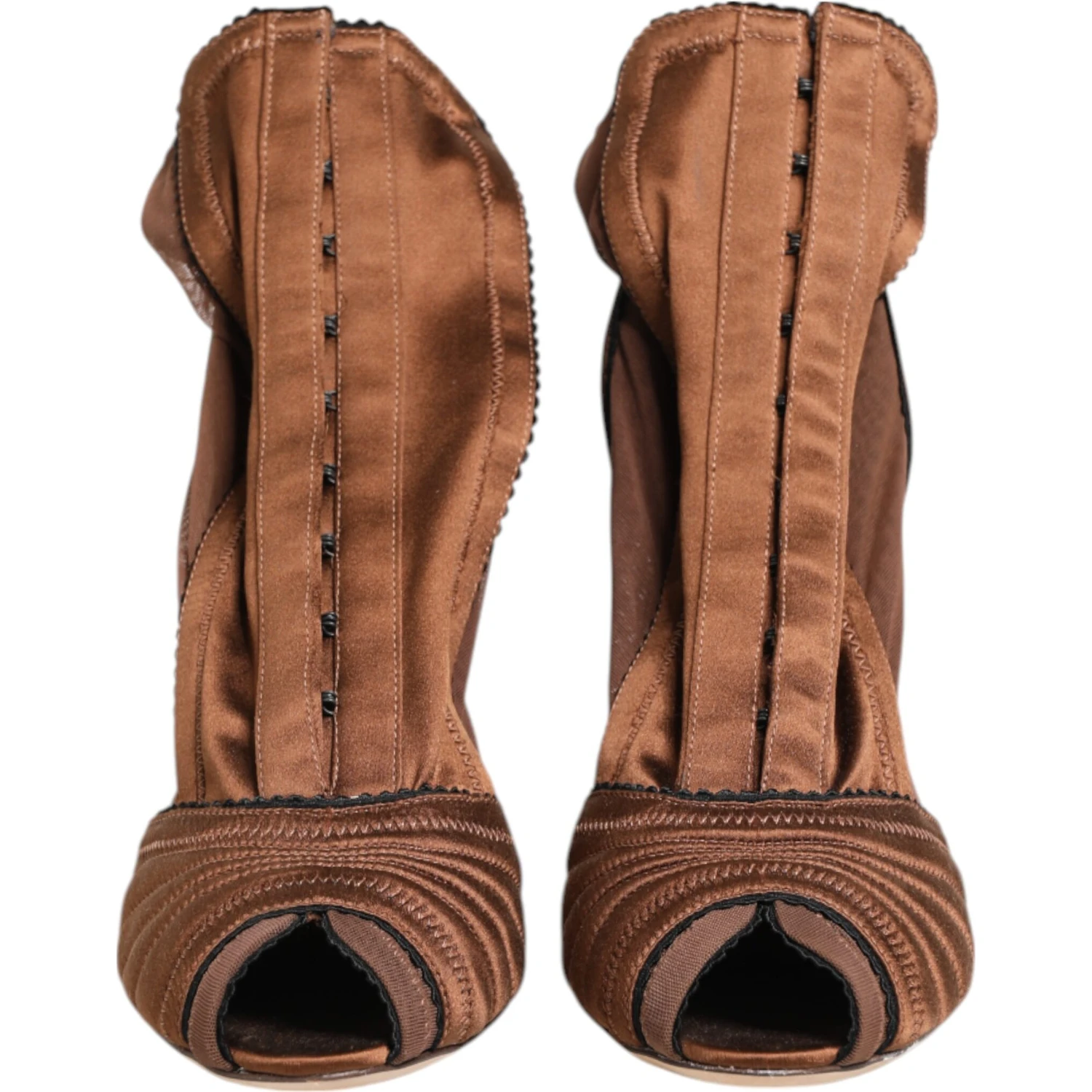 Brown Bette High Heeled Ankle Boots Shoes