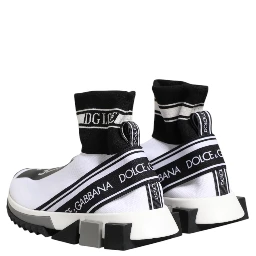 White Black Sorrento Socks Sneakers Shoes