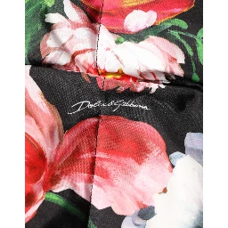 Multicolor Floral Hooded Puffer Coat Jacket