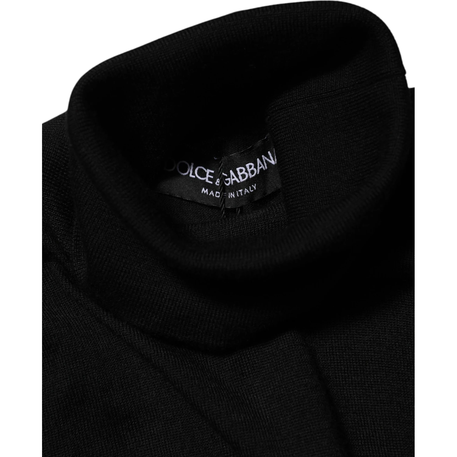Black Cashmere Turtleneck Pullover Sweater