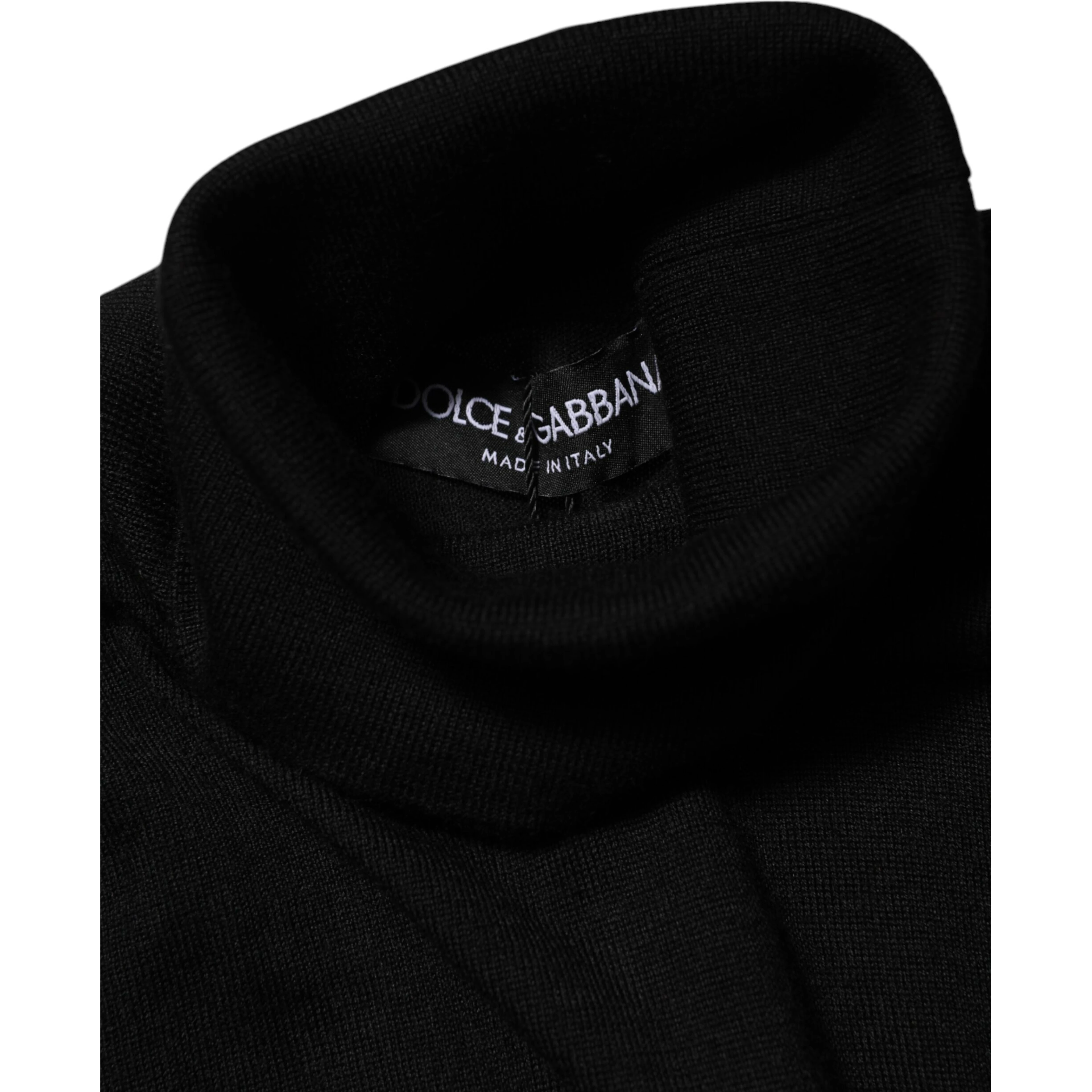 Black Cashmere Turtleneck Pullover Sweater