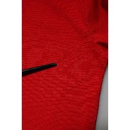 Red Cotton Short Sleeves Crew Neck Top T-shirt