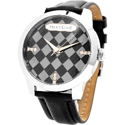 Black Leather Dress Watch