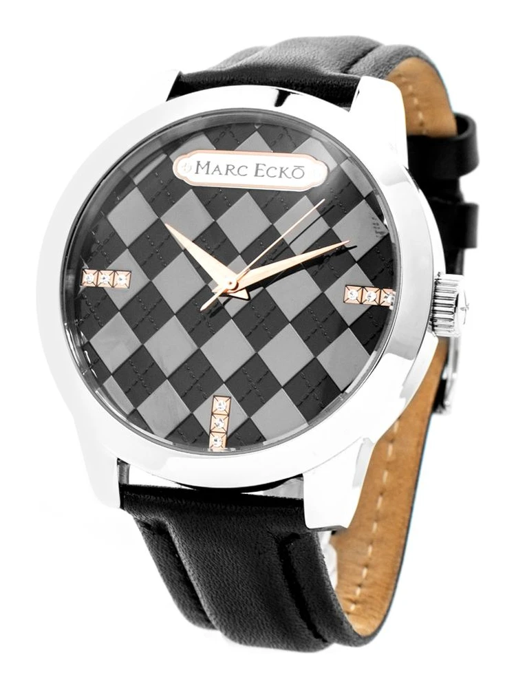 Black Leather Dress Watch