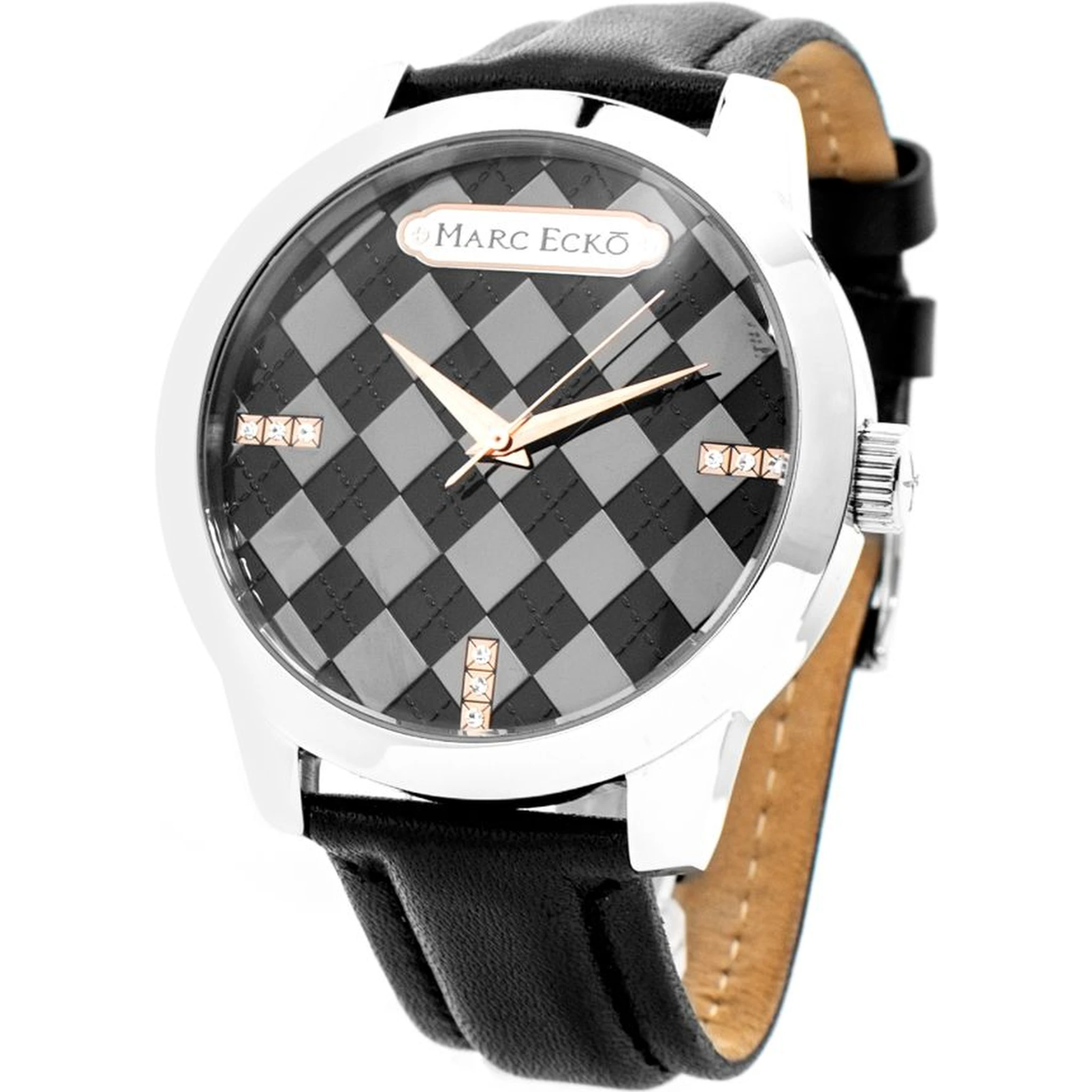 Black Leather Dress Watch