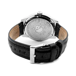 Black Leather Dress Watch