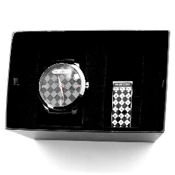 Black Leather Dress Watch