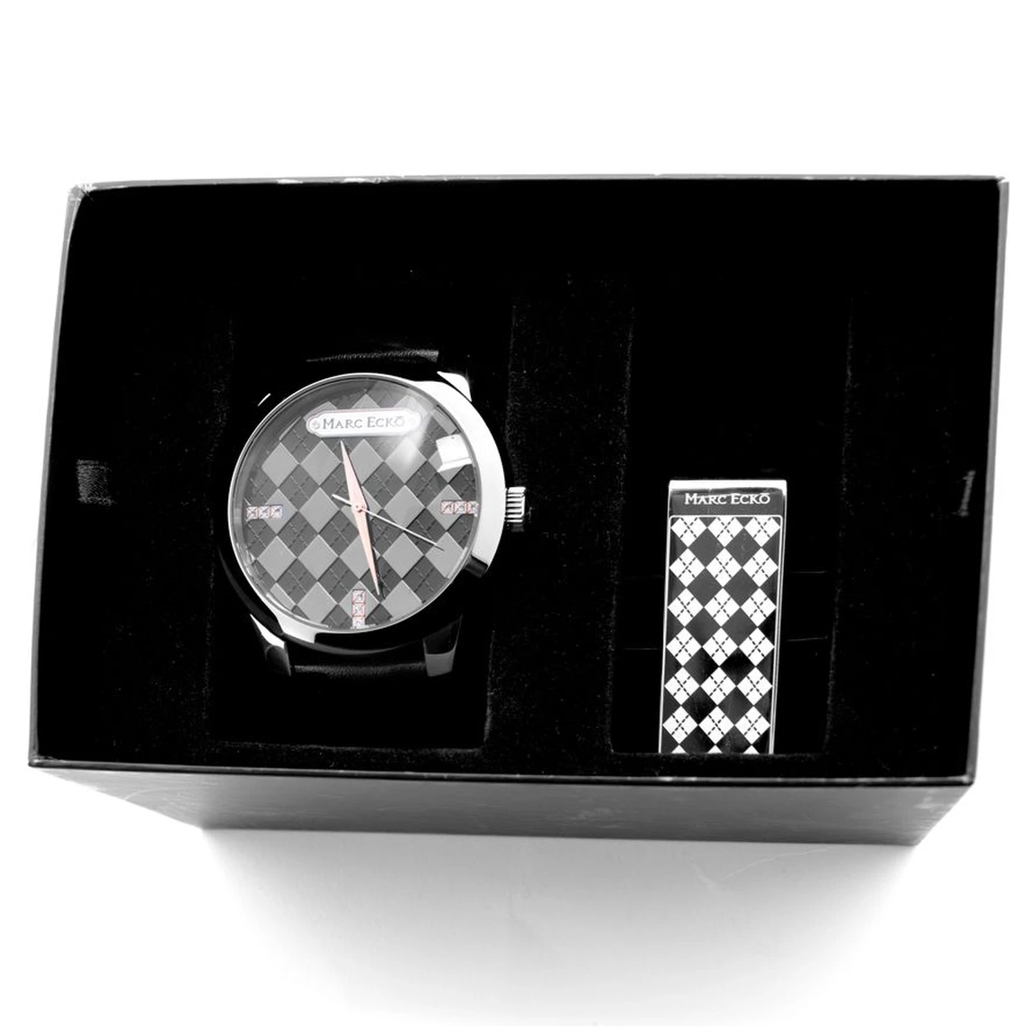 Black Leather Dress Watch