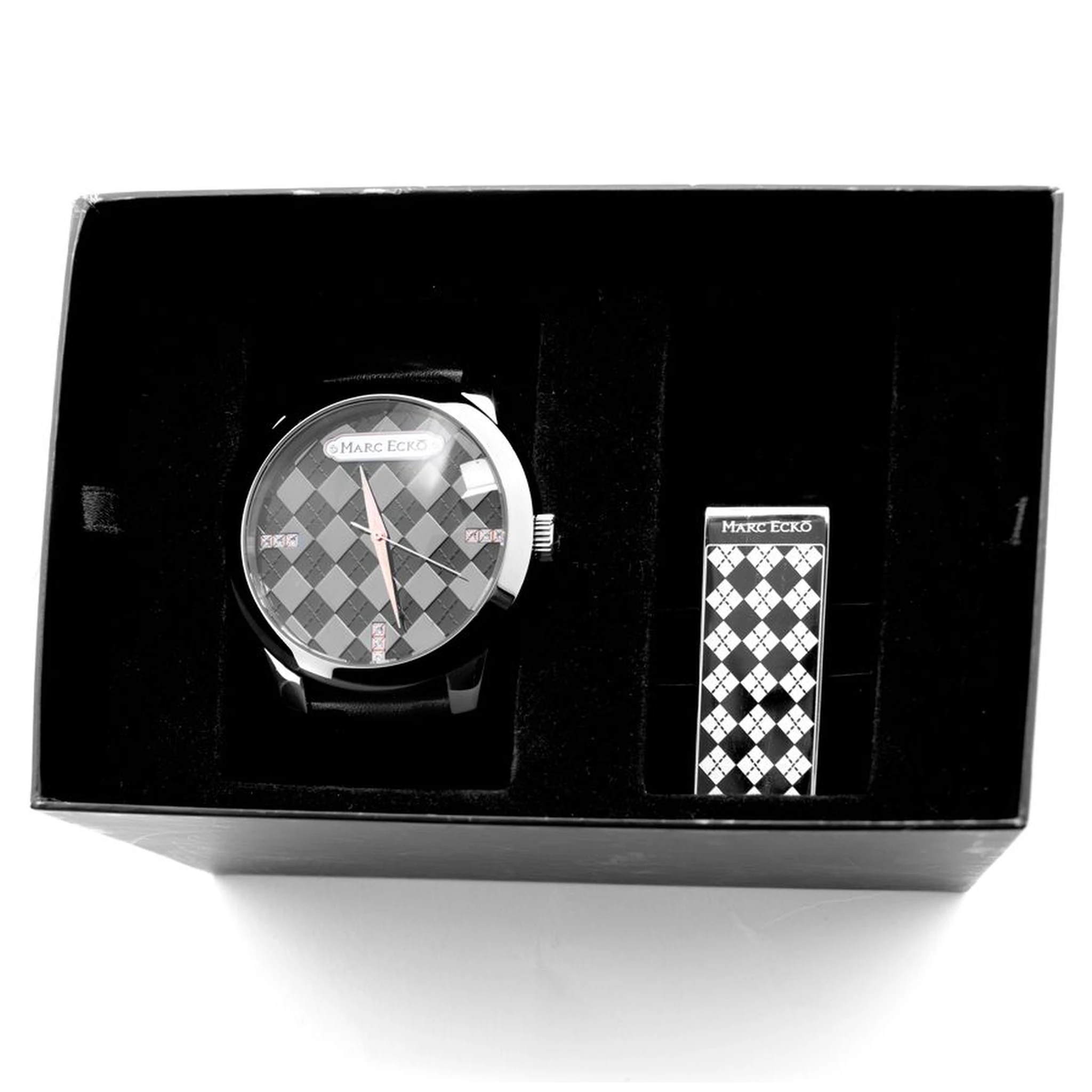 Black Leather Dress Watch