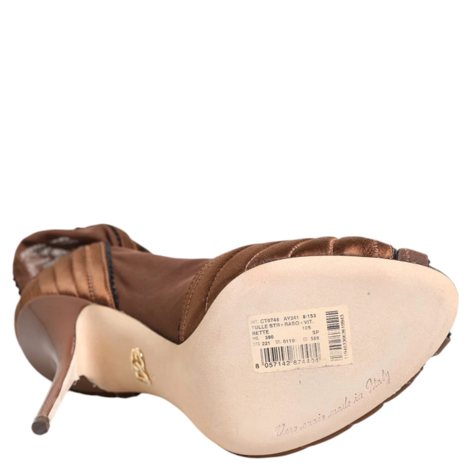 Brown Bette High Heeled Ankle Boots Shoes