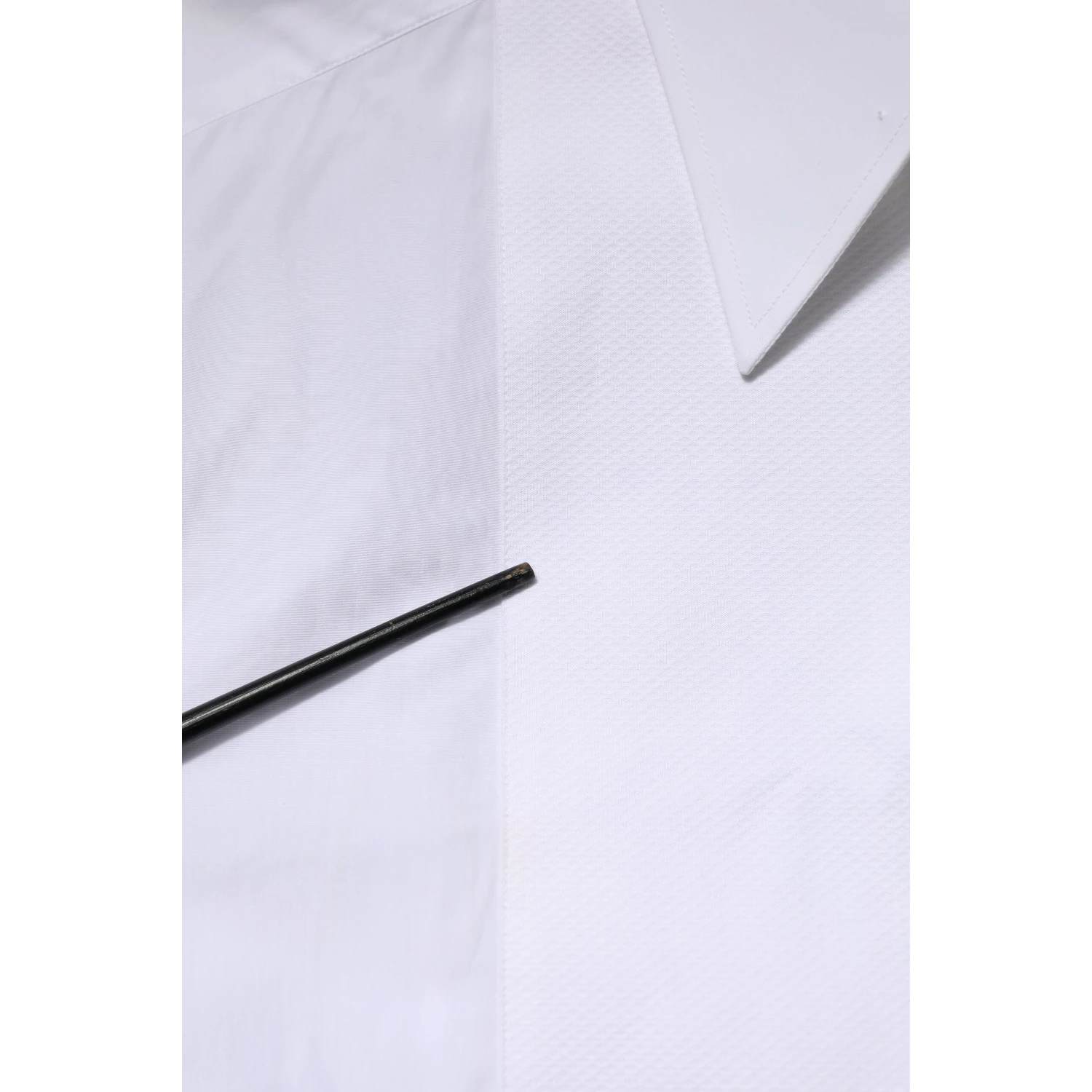 White Cotton Collared Long Sleeves Shirt Top