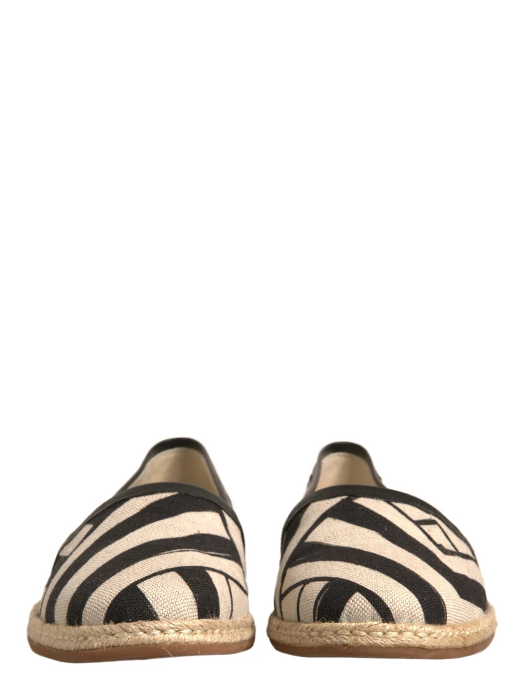 Black White Stripes Slip On Espadrille Shoes alternative