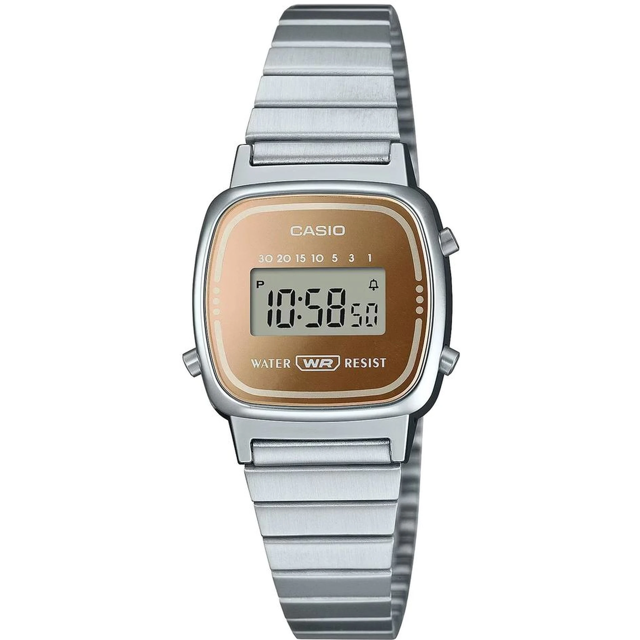 Gray Stainless Steel Digital Watch