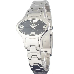 ساعة يد رسمية من الفولاذ المقاوم للصدأ الفضي