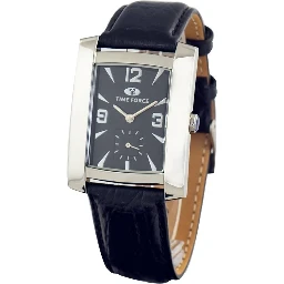Black Leather Dress Watch