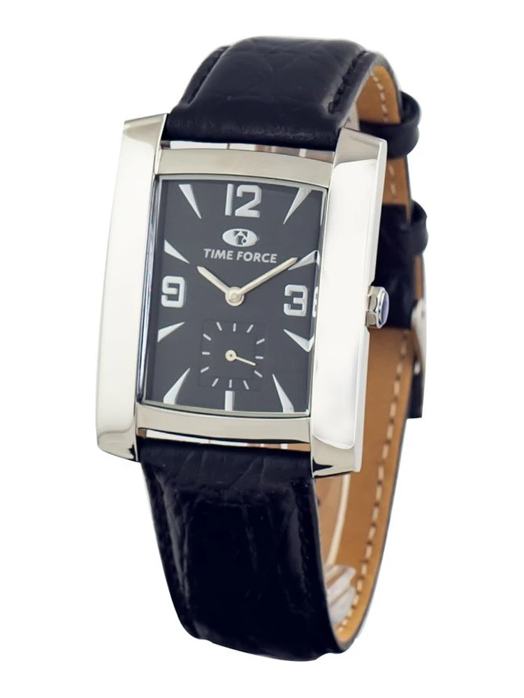 Black Leather Dress Watch