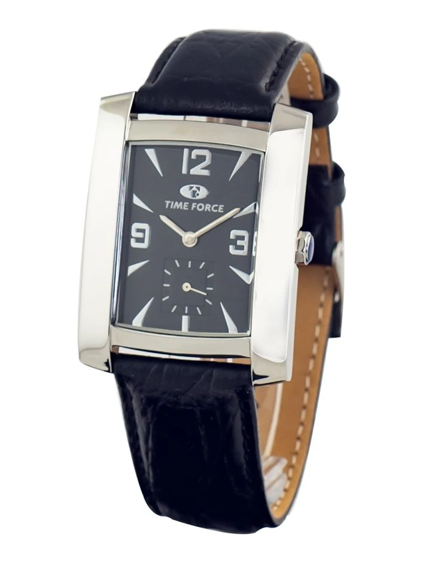 Black Leather Dress Watch