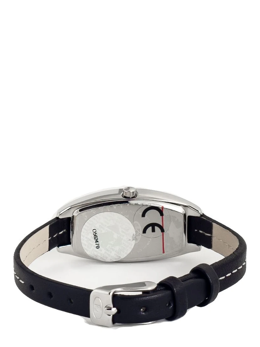 Black Leather Dress Watch